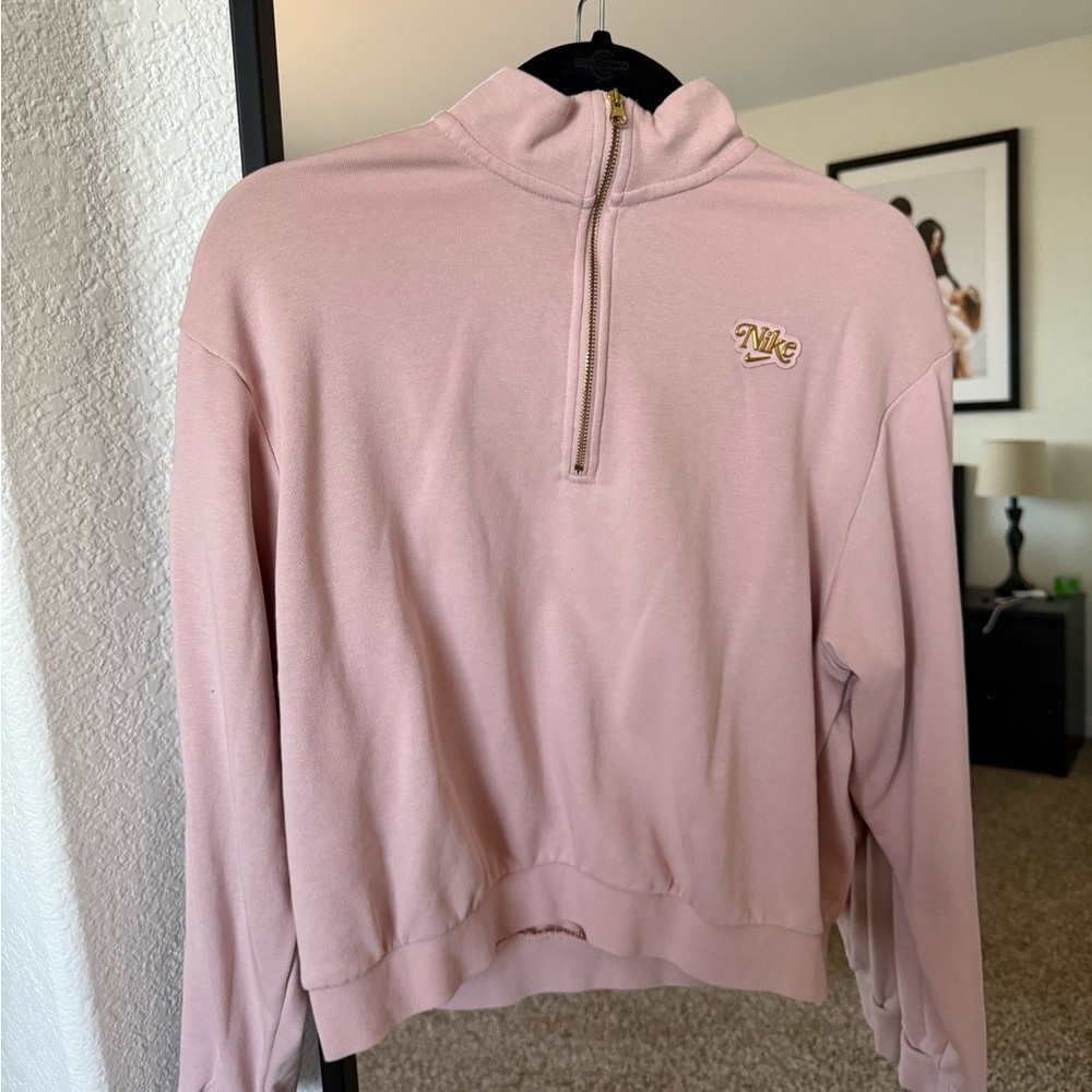 Nike Pink Long Sleeve Hoodie Relaxed Fit